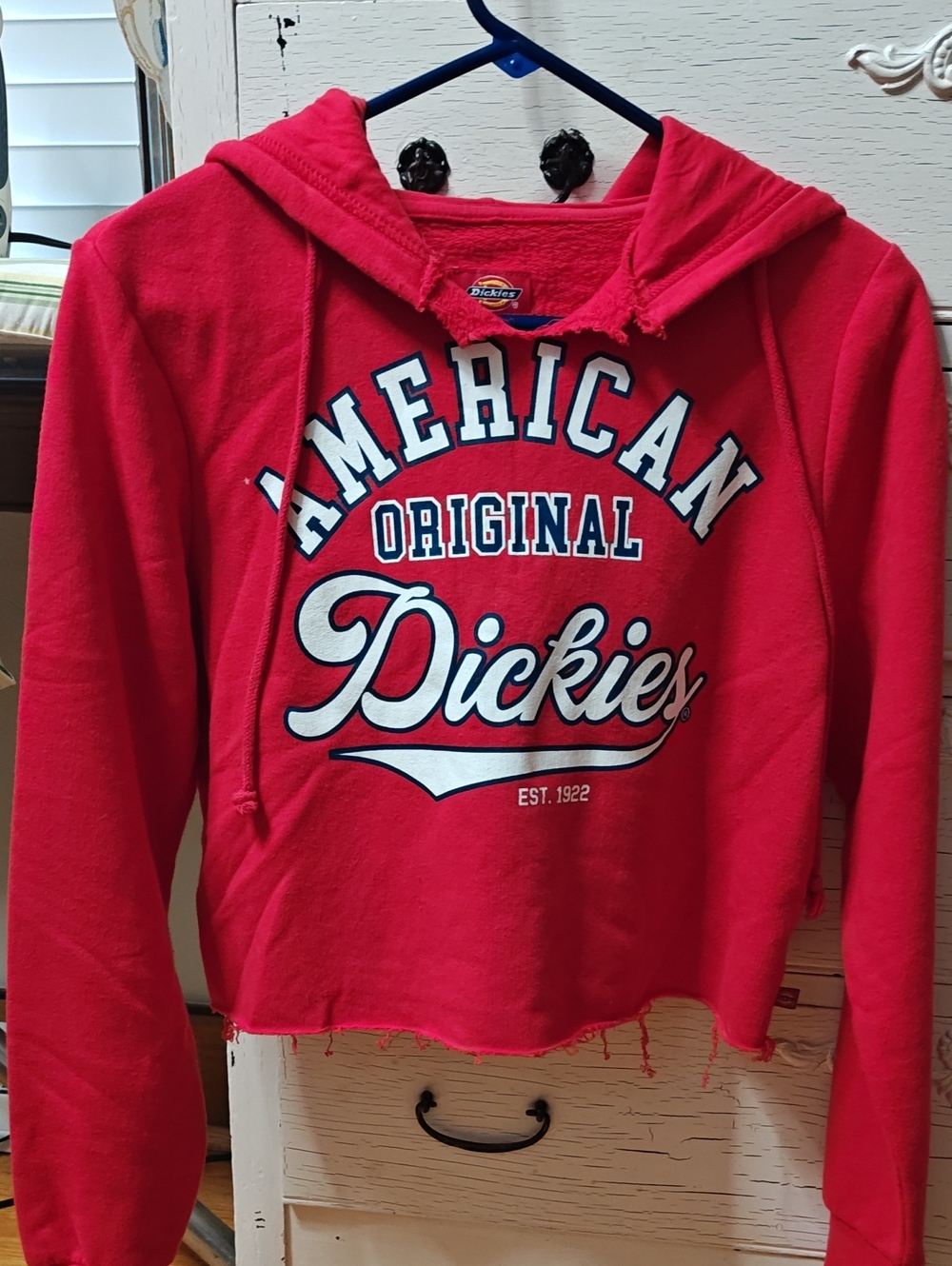 Women's Red Hooded Pullover